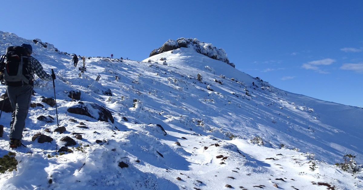 冬の安達太良山