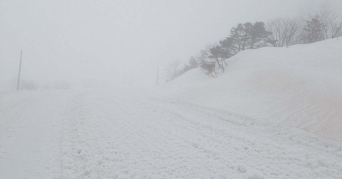 刈田岳1515m爆風と山頂見えず、途中撤退 刈田岳1515m爆風と山頂見えず、途中撤退